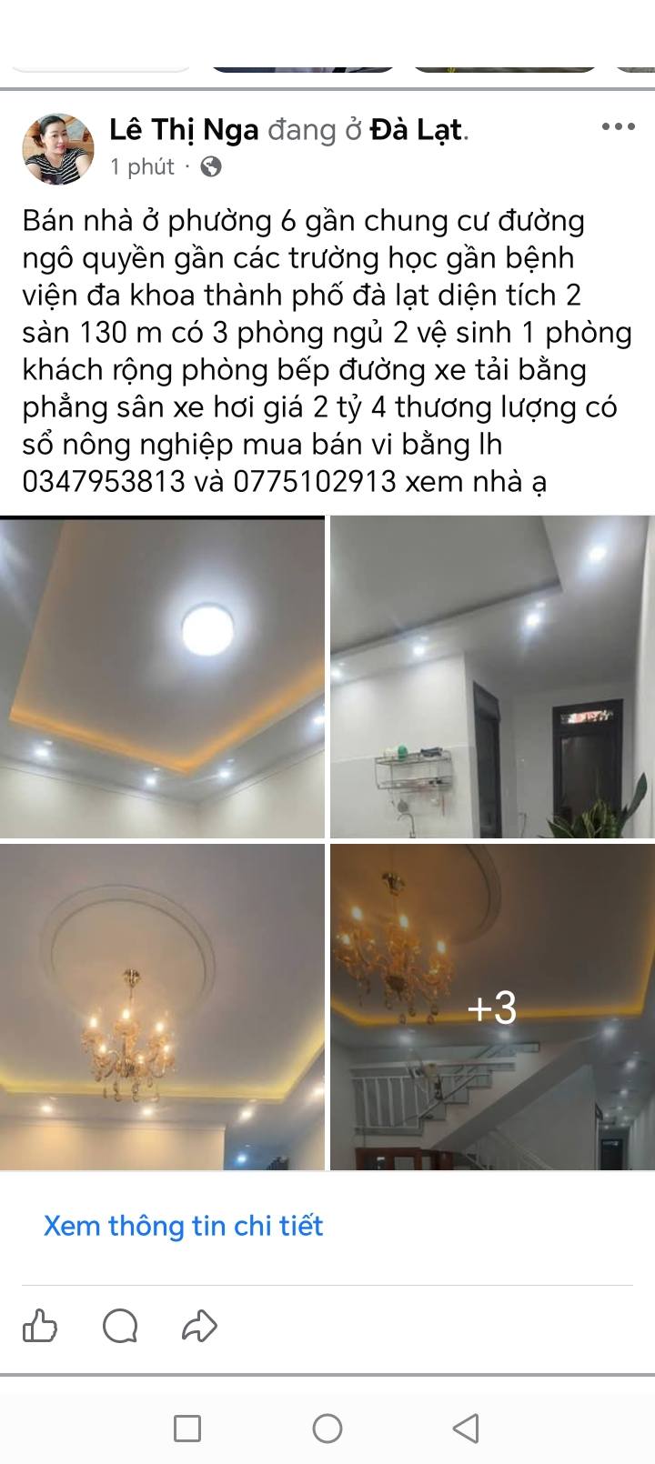 Nhà 2 Sàn 130m² Phường 6 Đà Lạt - Giá 2.4 Tỷ, Gần Chợ, Trường Học