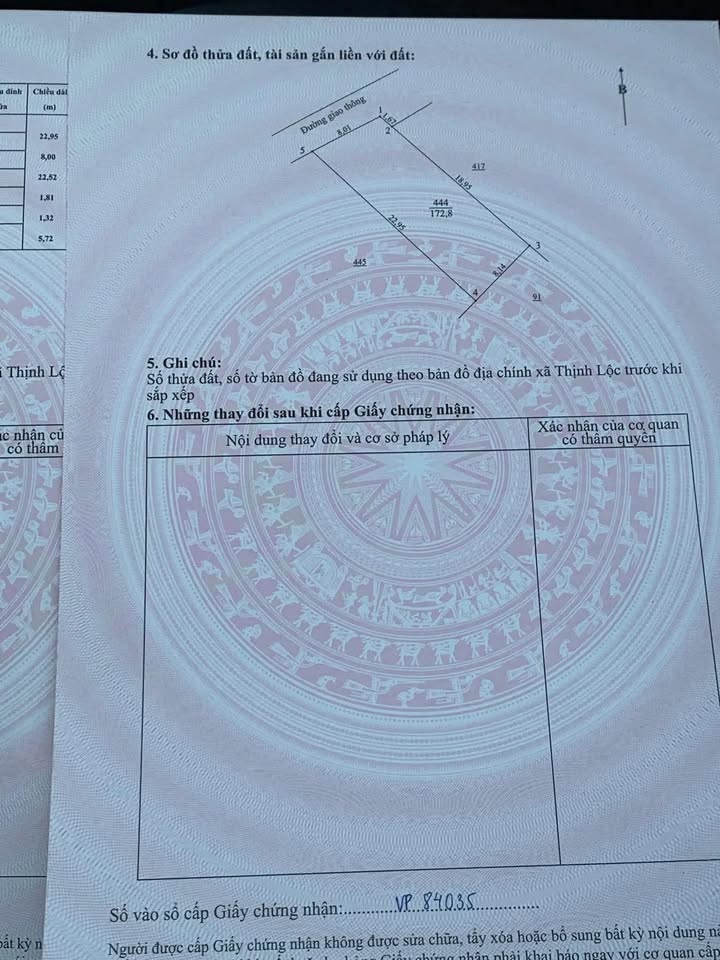 Đất nền Thôn Yên Điềm, Thịnh Lộc - Sổ đỏ thổ cư, sát KĐT du lịch, 100m ra biển