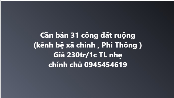 Đất Ruộng Phi Thông Rạch Giá 31.000m² - Sổ Đỏ Chính Chủ
