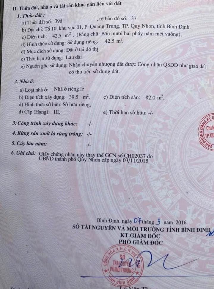 Nhà Hẻm Nguyễn Thái Học, Quy Nhơn 43m² Sổ Hồng - Sẵn Sàng Về Ở