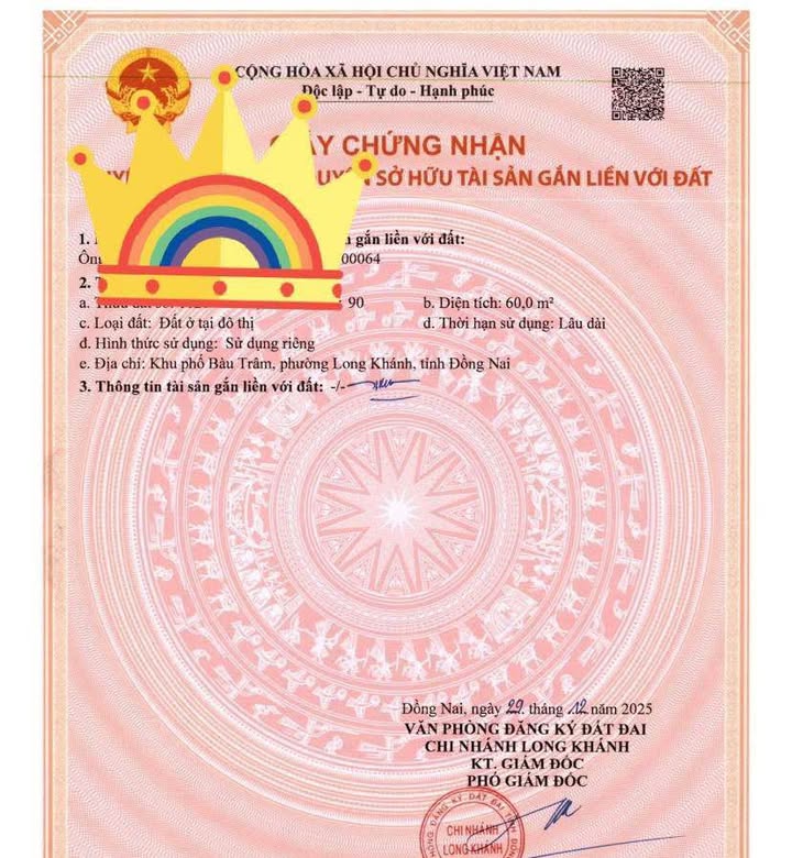 Đất nền Phú Bình Long Khánh 59m² giá 650 triệu - Sổ đỏ chính chủ!