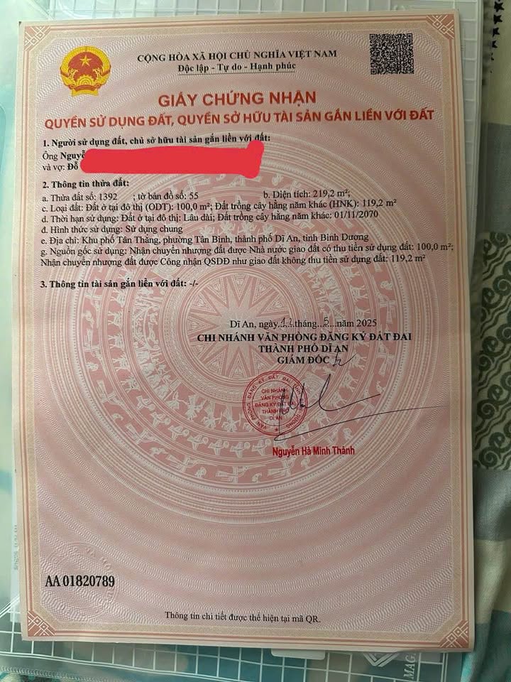 Mặt Tiền Kinh Doanh Bùi Thị Xuân Dĩ An - 219m² Góc 2 Mặt Tiền