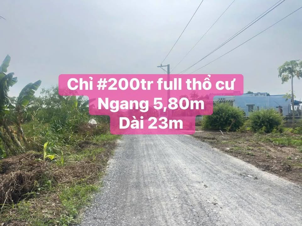 Đất nền Gò Công Đông 133m² - Sổ đỏ chính chủ, full thổ cư!