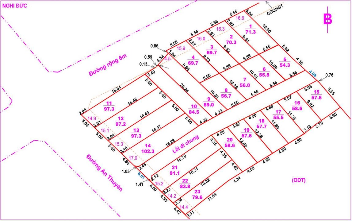 Đất nền An Thuyên, TP Vinh 54m² từ 1.42 tỷ - Sổ đỏ chính chủ!