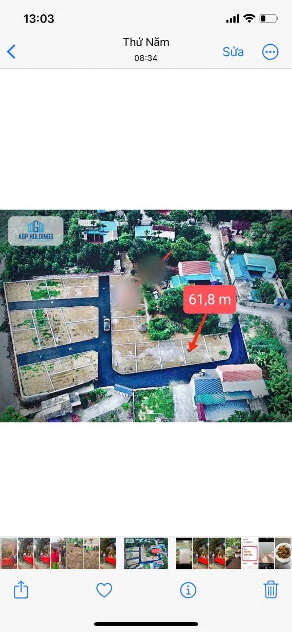 Bán đất 61.8m² khu CNC Hòa Lạc - Giá 1 tỷ, ô tô đậu cửa