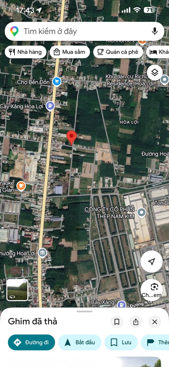 Đất nền Hòa Lợi Bến Cát 540m² – Sổ đỏ chính chủ