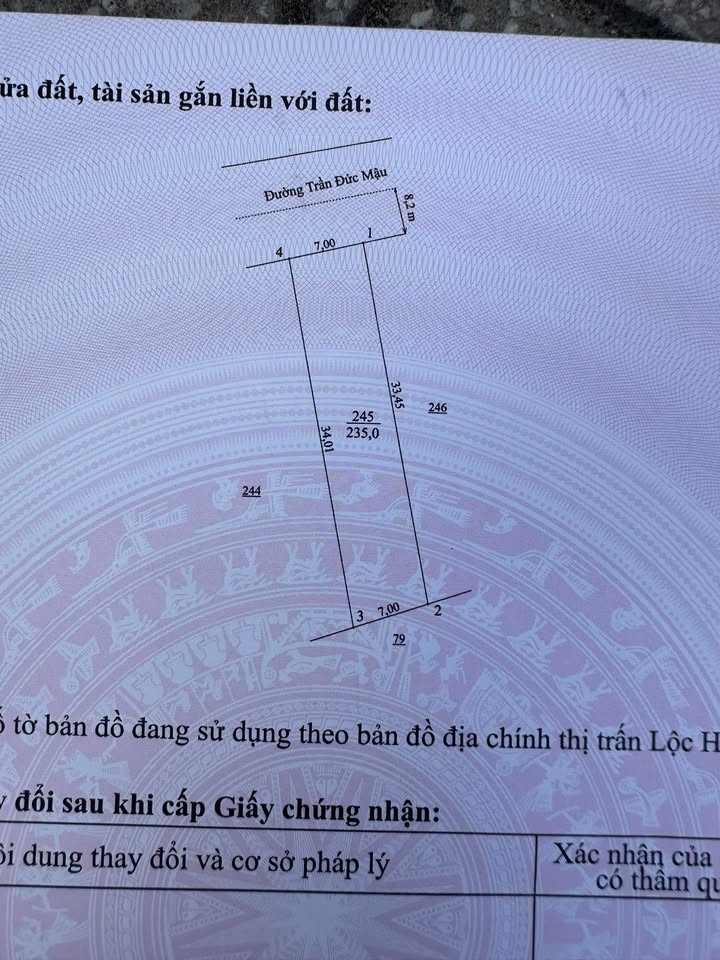 Đất nền Đường 45 Can Lộc 238m² - Sổ đỏ chính chủ, tiềm năng sinh lời!