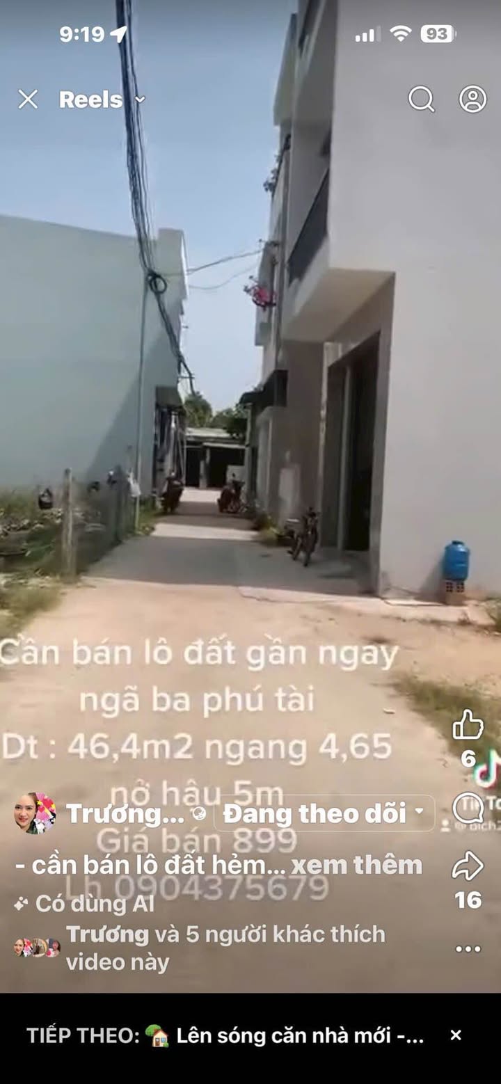 Bán Đất 46.4m² Lạc Long Quân, Quy Nhơn - Sổ Đỏ, Hướng Đông Nam