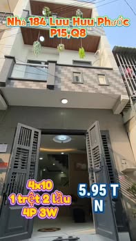 Nhà P15 Q8 40m² (4x10m) - 3 Tầng, 4PN, Giá 5.95 Tỷ - Sẵn Ở Ngay