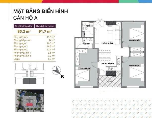 Căn hộ Startup Tower Đại Mỗ 85m² 3PN - Full nội thất cao cấp!