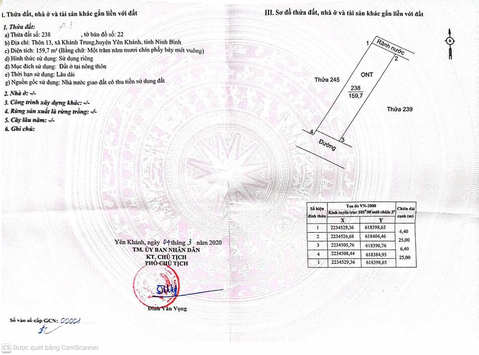 Đất Nền Yên Khánh, Ninh Bình 159.7m² - Kinh Doanh Đỉnh Cao, Giá Đầu Tư