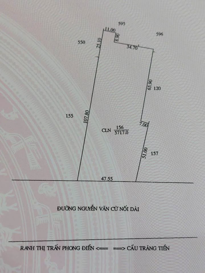 Bán Nền 5717m² Mặt Tiền Nguyễn Văn Cừ Nối Dài, Phong Điền, Cần Thơ - Giá 25 Tỷ