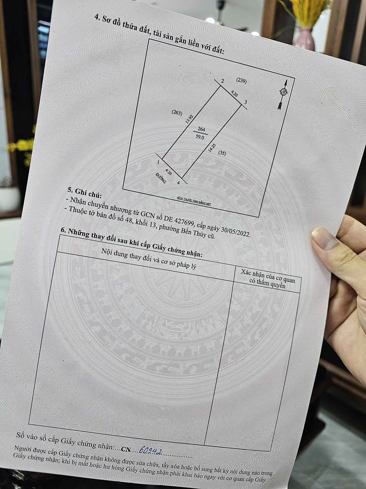 Bán Đất P.Vinh Tân, TP.Vinh 59m² - Đường 7m Thông Thoáng