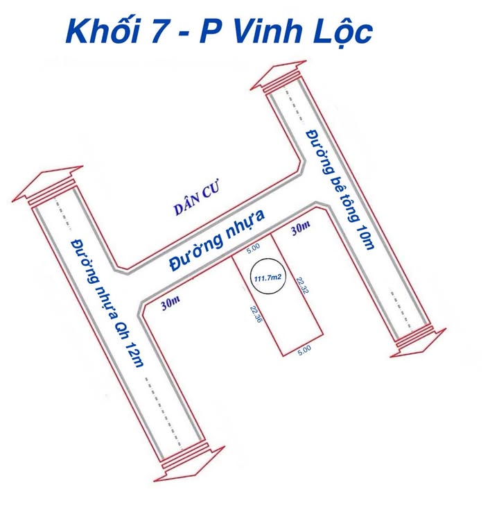 Đất nền Vinh Lộc TP Vinh 111.7m² - Sổ đỏ chính chủ!