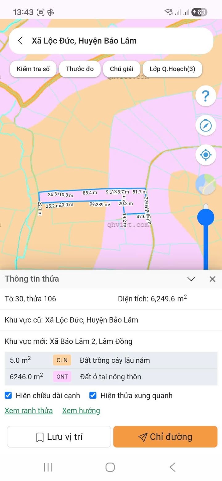 Đất nền Xã Lộc Đức, Bảo Lâm 2520m² - Sổ hồng chính chủ