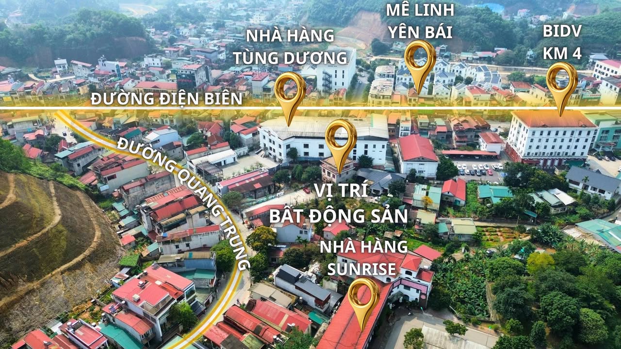 Đất nền 700m² Quang Trung, Yên Bái - Biệt thự sân vườn, trung tâm phố