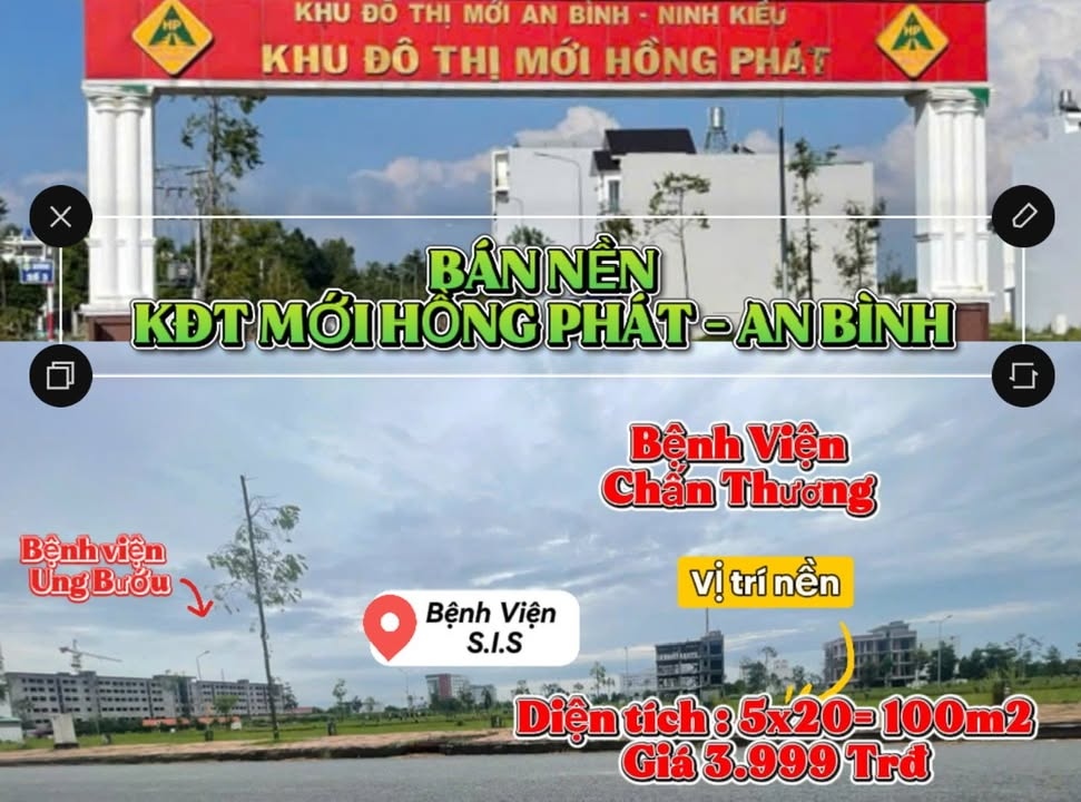 Đất nền Hồng Phát An Bình 100m² 3,9 tỷ - Sổ đỏ chính chủ