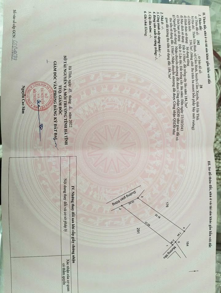 Đất nền Thôn Bình Yên, Cẩm Xuyên 340m² - Tiềm năng tăng giá!