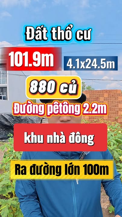 Bán đất thổ cư Cần Giuộc 101m² - Sổ riêng, xây tự do