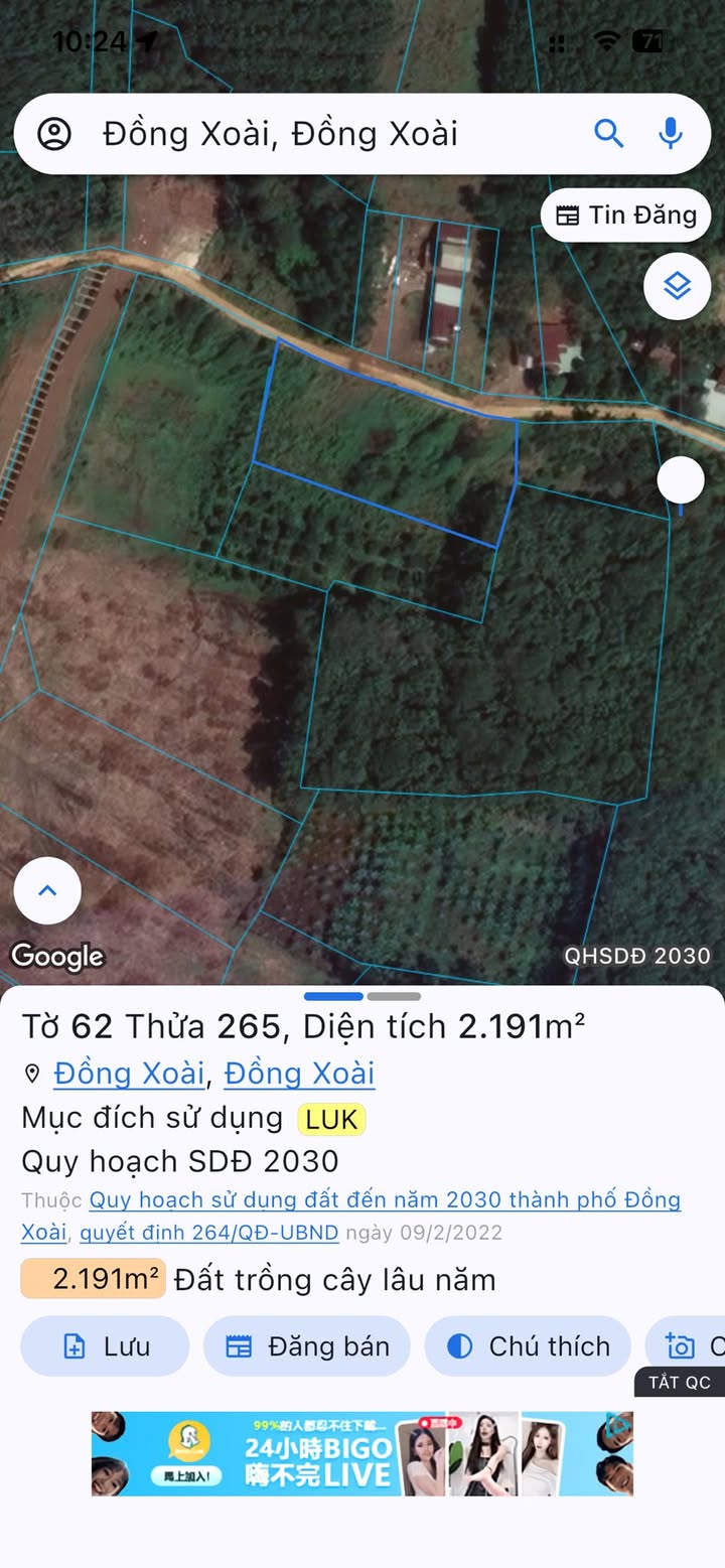 Đất Lúa 7200m² Phường An Lộc, Bình Long - Giá 20tr/m Ngang Cực Sốc!