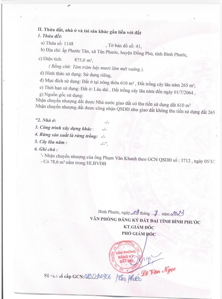 Đất thổ cư 610m² mặt tiền 29m, Chơn Thành, Bình Phước - Giá 2.55 tỷ