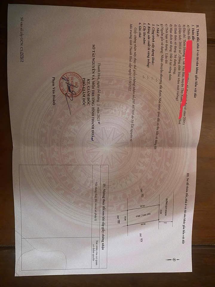 Đất nền 200m² Thọ Xuân, Thanh Hóa - Giá 9xx Triệu, Tiềm năng sinh lời cao