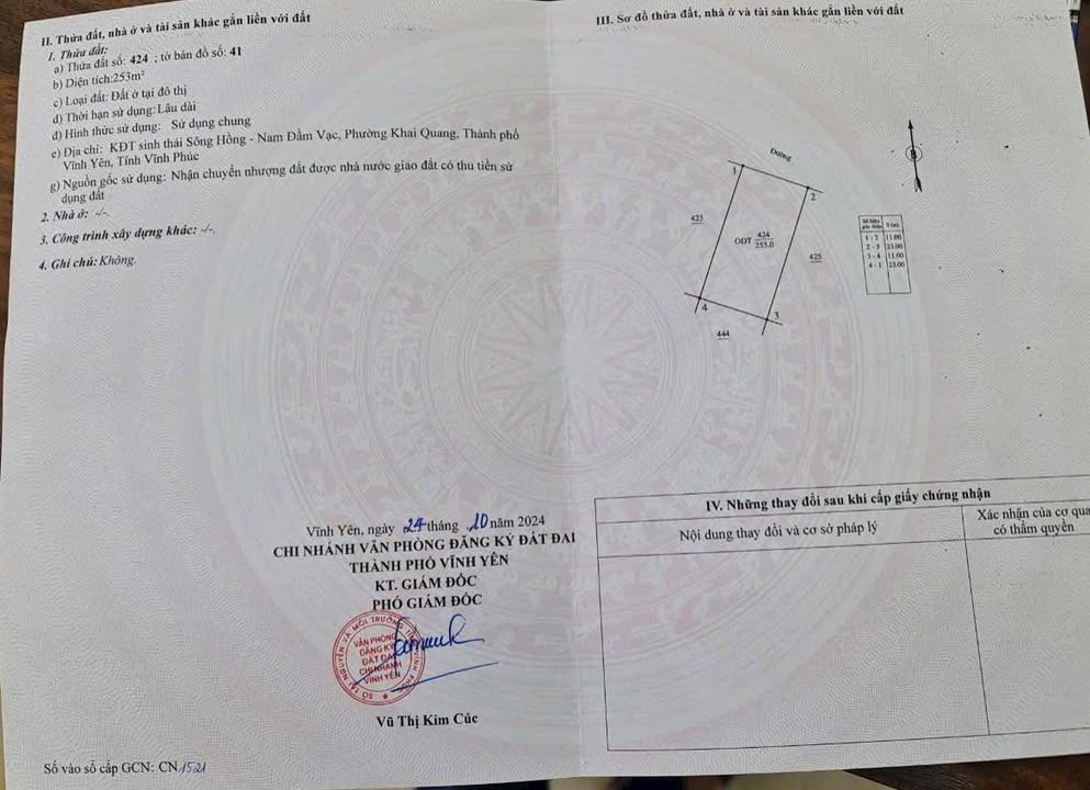 Đất Biệt Thự Nam Đầm Vạc 253m² - Hướng Đông Bắc - Hơn 10 Tỷ