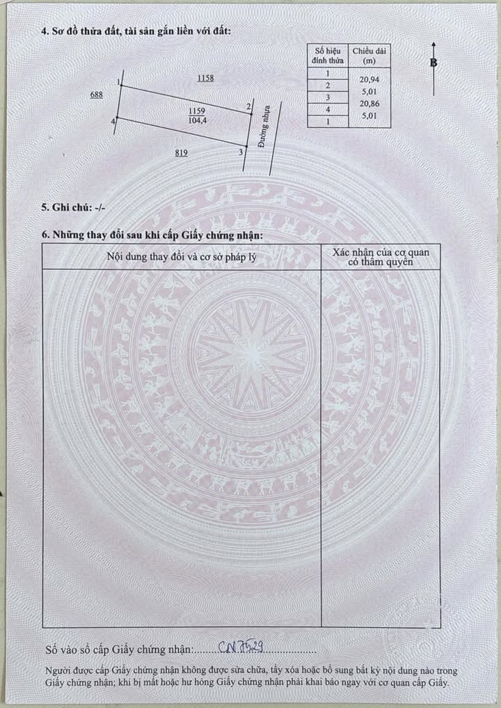 Đất nền Hắc Dịch Phú Mỹ 105m² giá 1.1 tỷ - Pháp lý rõ ràng