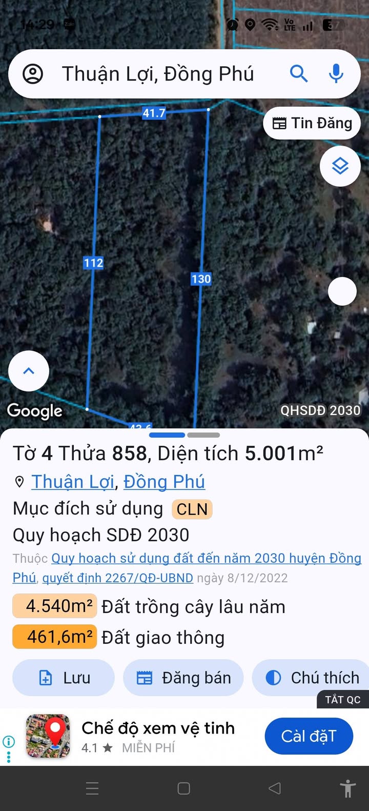 Đất Vườn Thuận Lợi, Đồng Phú 5000m² - Sổ đỏ chính chủ, đầu tư tốt!