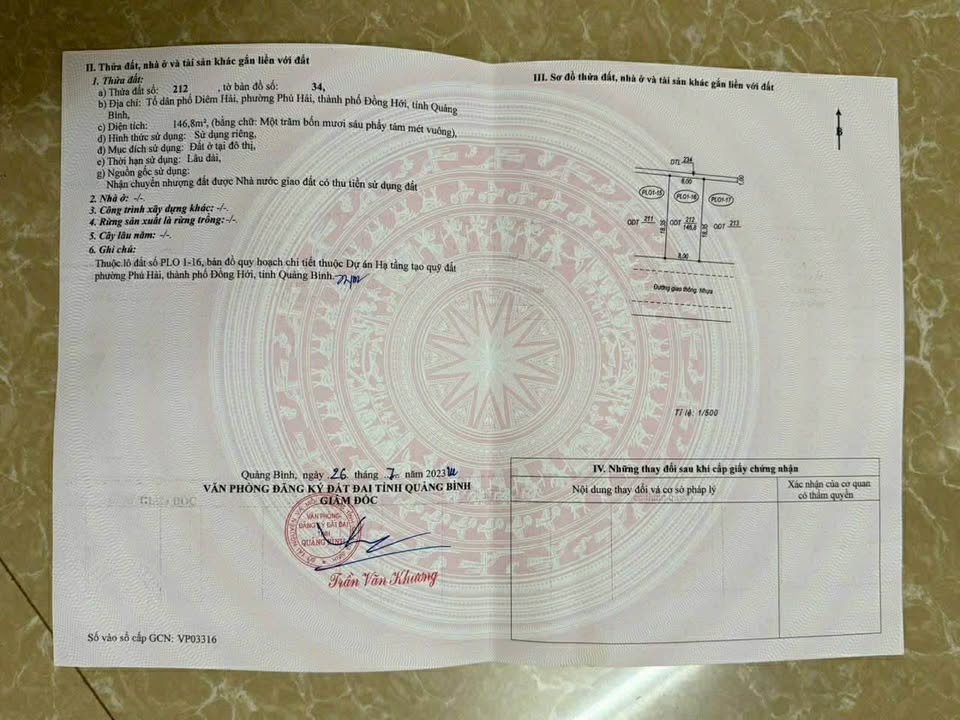 Đất nền Phú Hải, Đồng Hới 147m² - Tiềm năng tăng giá vượt trội!