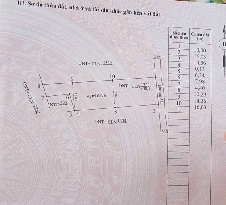 Đất nền Thạch Kiều Tam Xuân II 348m² - Sổ hồng chính chủ