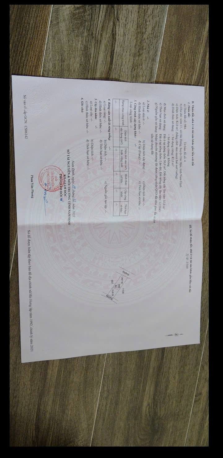 Đất nền mặt sông Hải Hưng, Hải Hậu - 82m² - 1.29 tỷ - Sổ đỏ