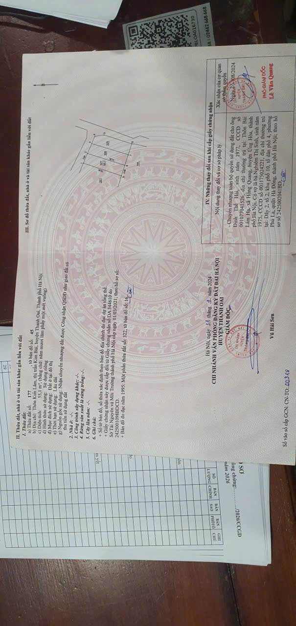 Đất nền Thanh Oai 55.1m² - Ô tô vào tận nơi, tiềm năng tăng giá!