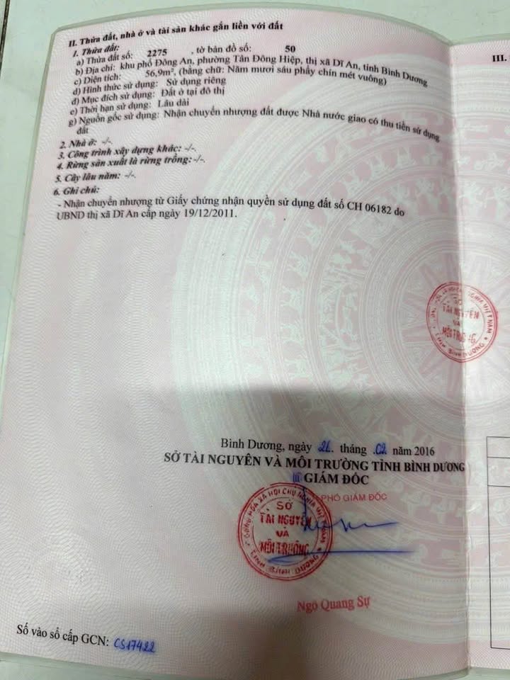 Đất Dĩ An 57m² Sổ Riêng - Gần TTYT Dĩ An, Giá Tốt!