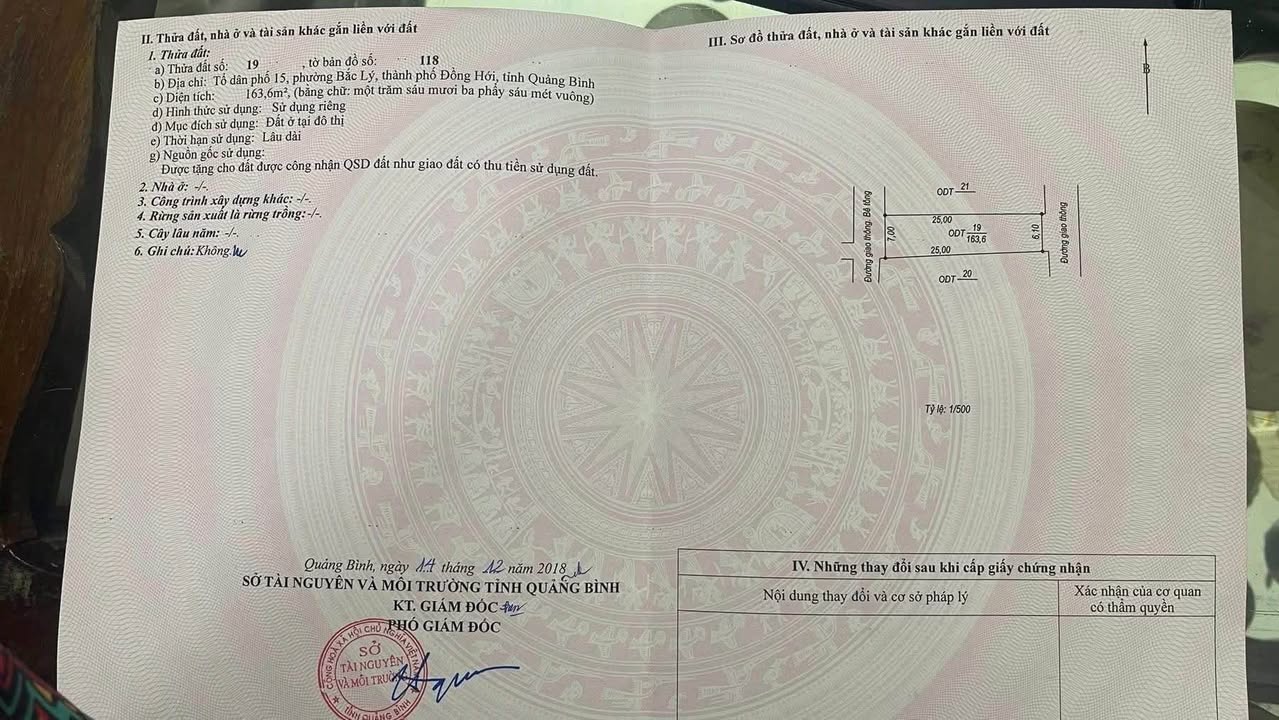 Đất Nền Đường Hữu Nghị Đồng Hới 163.6m² - Sổ Đỏ Chính Chủ