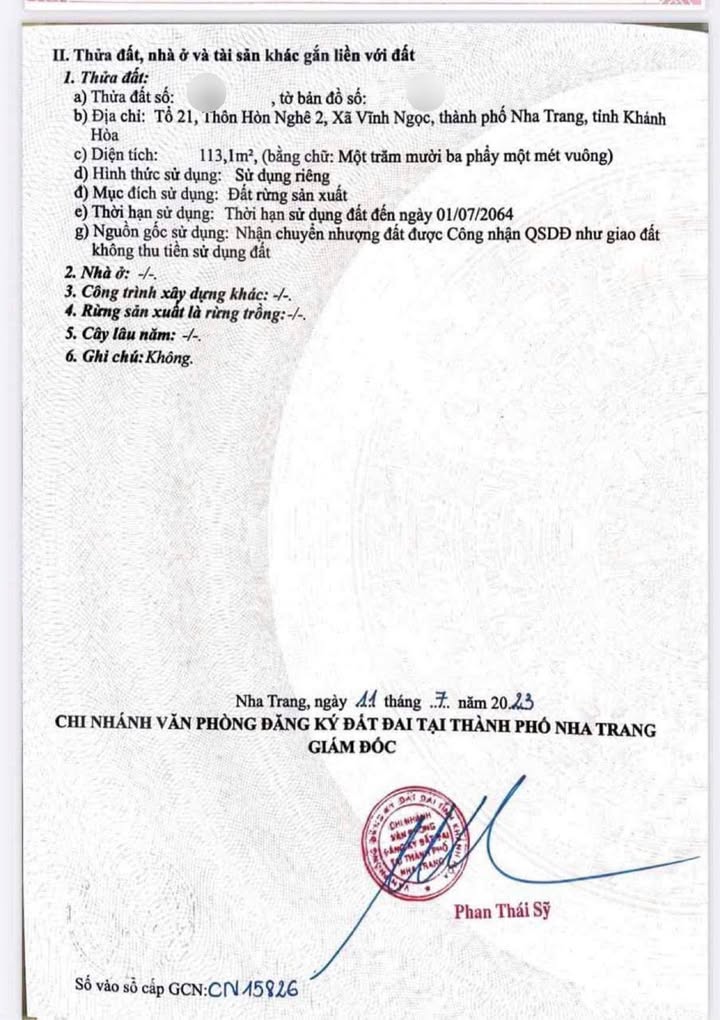 Đất nền Nha Trang 113m² giá 850 triệu - Đường ô tô vào tận nơi