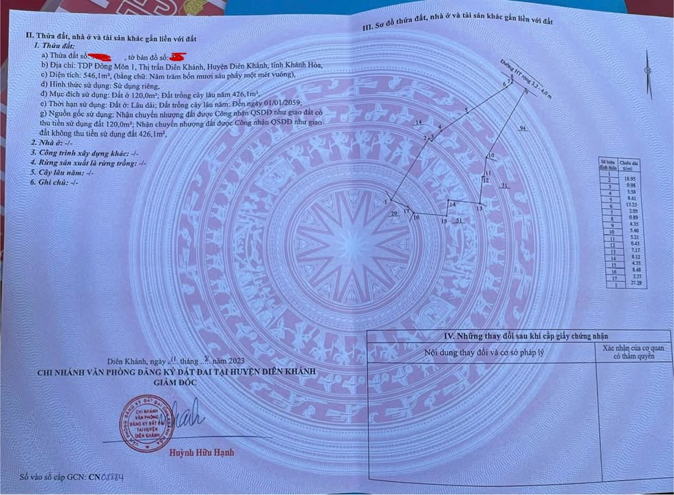 Đất nền Diên Khánh 546m² - Sẵn sàng xây dựng, ô tô tận nơi