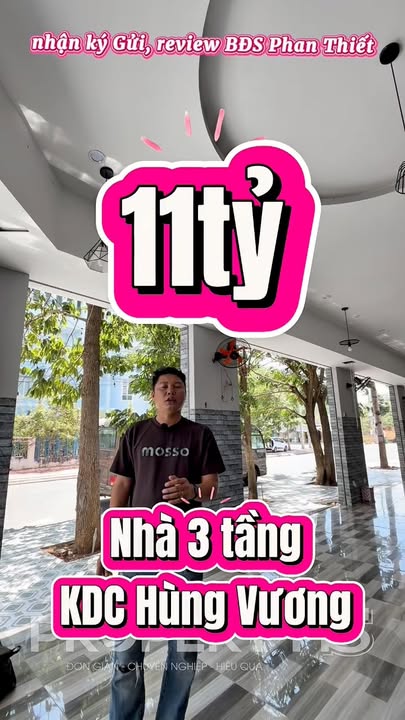 Nhà Phố Kinh Doanh Mặt Tiền KDC Hùng Vương, Phan Thiết - 100m², 4 Tầng, Giá 11 Tỷ