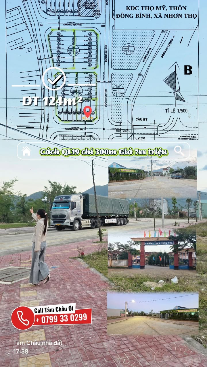 Đất nền Đông Bình An Nhơn 124m² giá 7xx triệu - Tiềm năng tăng giá!