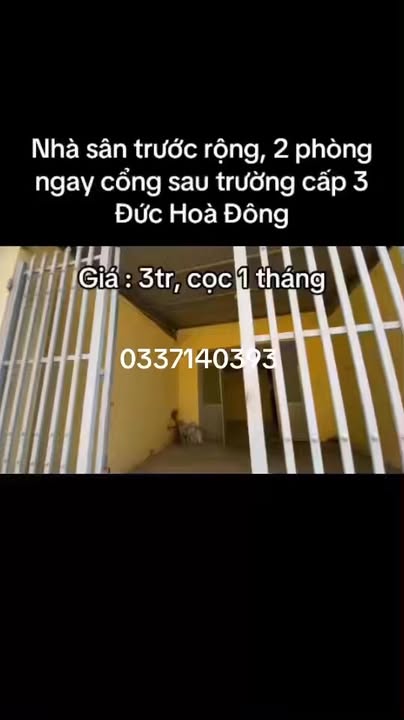 Nhà 2PN Sân Xe Hơi Ấp 1 Đức Hòa Đông - Giá 3 Triệu/Tháng