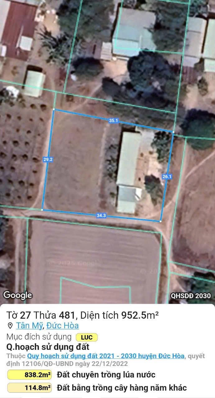 Đất Vườn Đức Hòa 918m² - Sổ Hồng Sẵn Sàng - Giá Đầu Tư 2 Tỷ