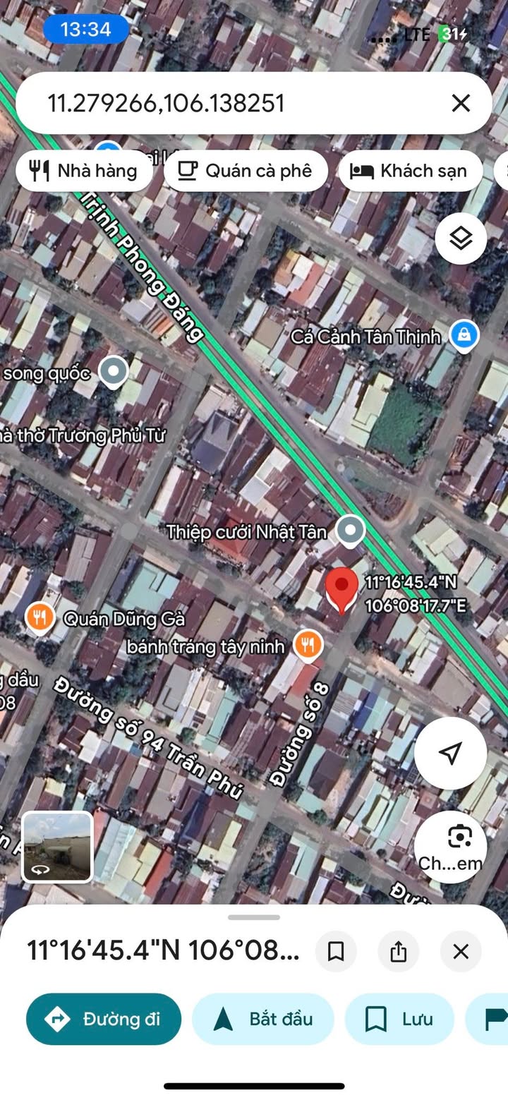 Đất Thổ Cư Full 132m² Hẻm 8 Trịnh Phong, Hòa Thành - Giá Đầu Tư 1.x Tỷ