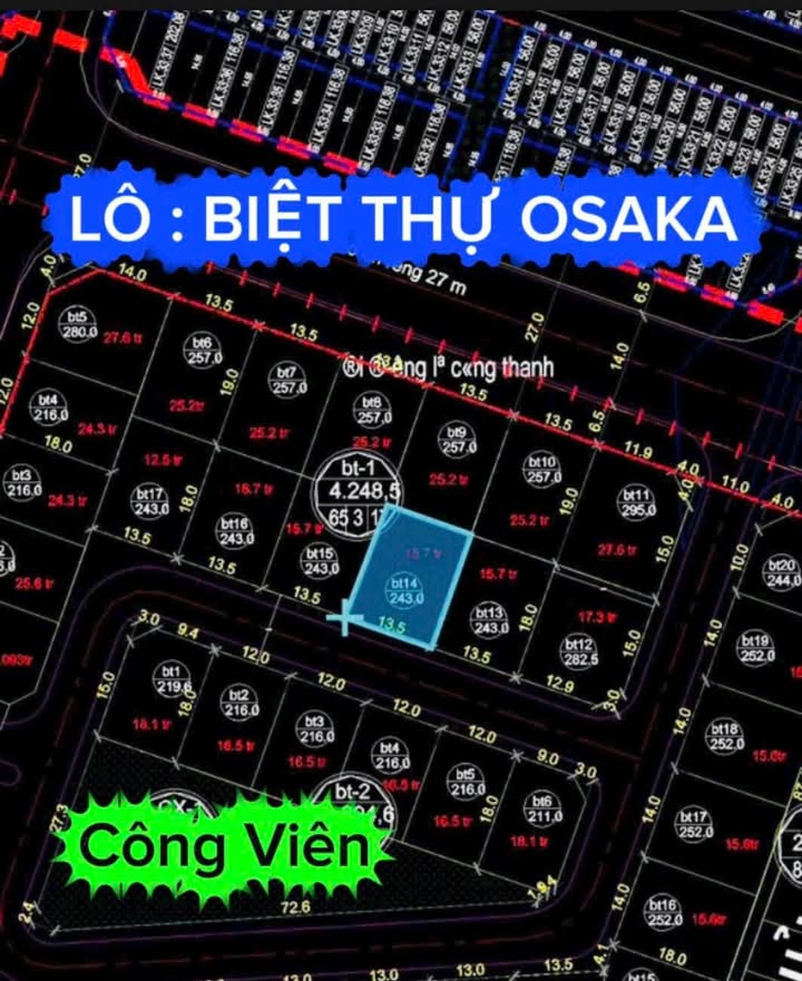 Townhouse Osaka Hoàng Mai 243m² - Mặt tiền kinh doanh