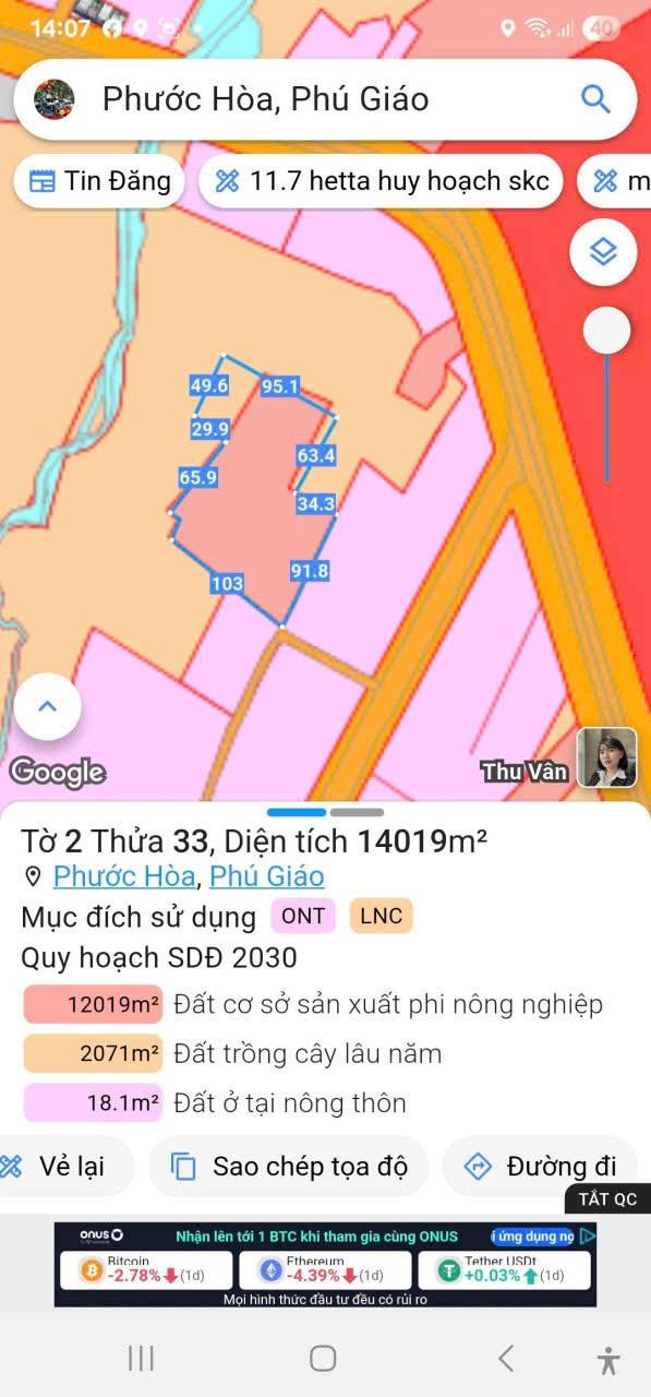 Bán gấp đất SKC 14.108m² - Sổ đến 2074 - Ngay mặt tiền đường 6.5m tại Phú Giáo