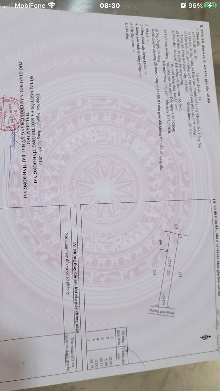 Bán Đất Đường Bầu Trâm, Long Khánh 200m² - Sổ Hồng Riêng, Giá Tốt 720 Triệu