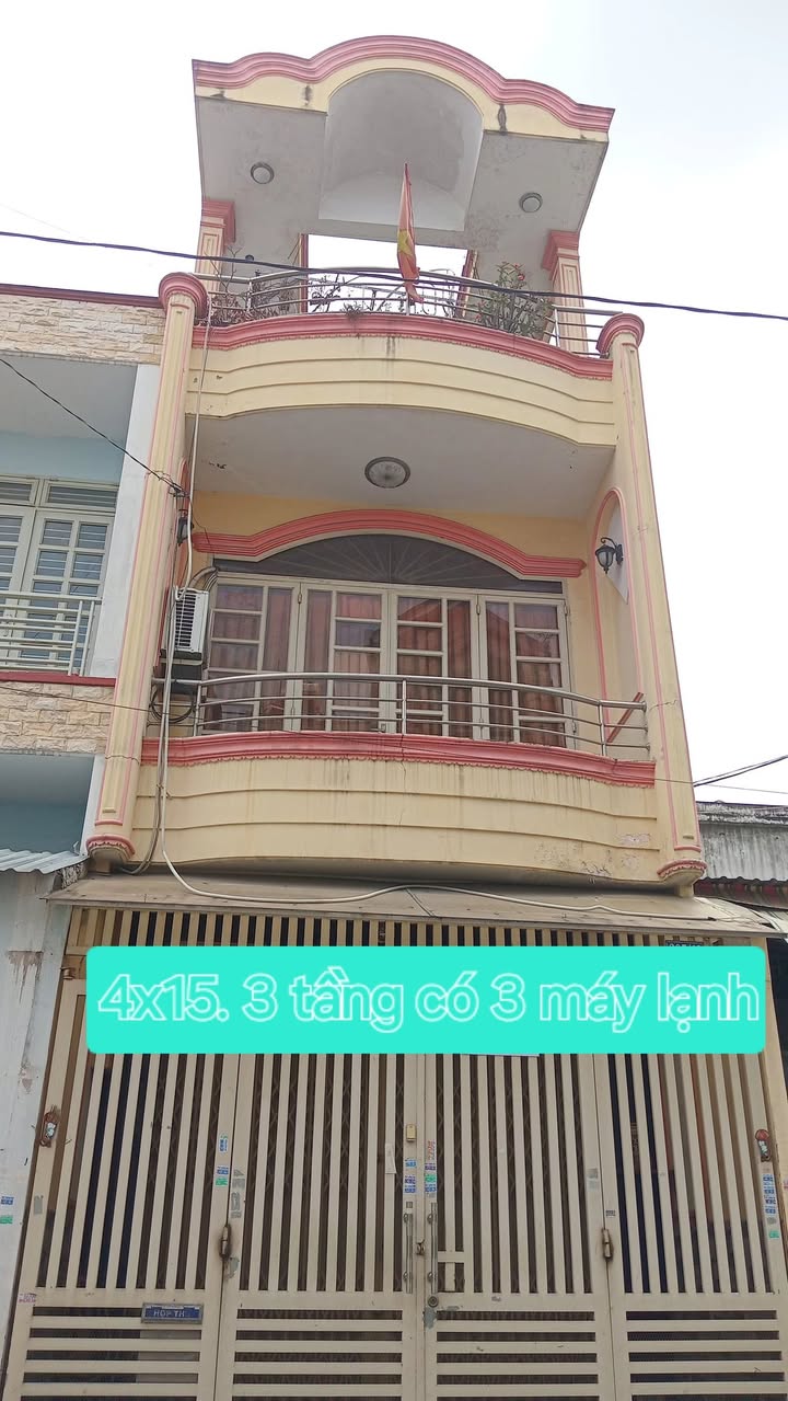 Nhà Nguyên Căn 4x15m, 3 Lầu, 4PN Hẻm Ô Tô Bình Tân - 15 Triệu