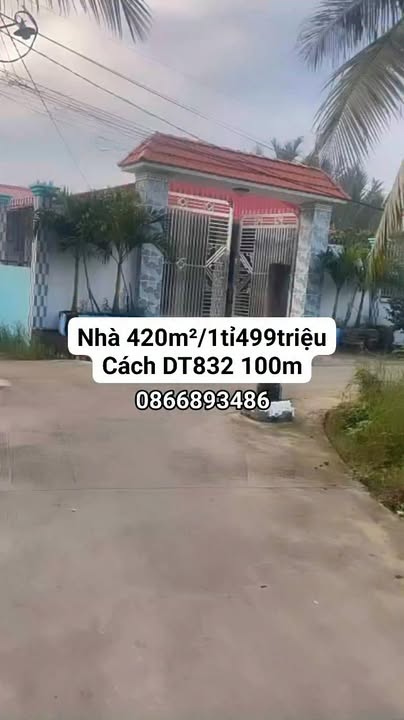Nhà Xã Nhựt Ninh, Tân Trụ 420m² - Sẵn Sàng Ở Ngay, Giá Chỉ 1.49 Tỷ