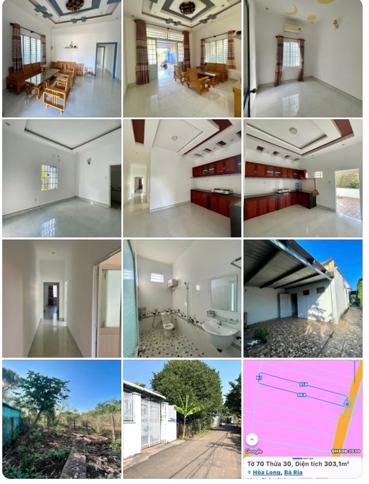 Nhà 317m² Hòa Long, Bà Rịa - Sổ Đỏ Riêng, Giá 2.5 Tỷ