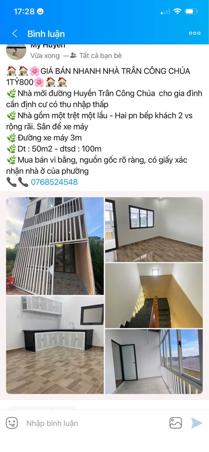 Nhà 2 Tầng Đường Huyền Trân Công Chúa, Đà Lạt - 1.8 Tỷ, Sẵn Sàng Định Cư