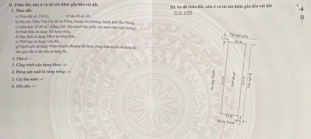 Bán Đất Lô Góc 67.65m² An Dương, Hải Phòng - Giá 2.4 Tỷ